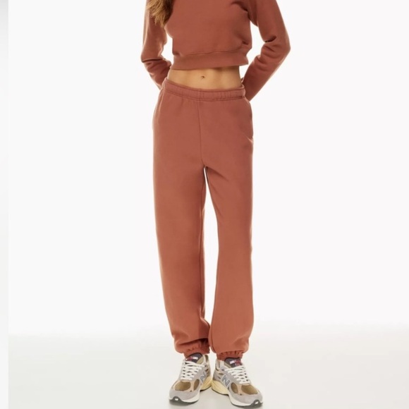 Aritzia Pants - Aritzia TNA Sweatfleece Terry Fleece Mega Fit Brown Sweat Pants Size S
